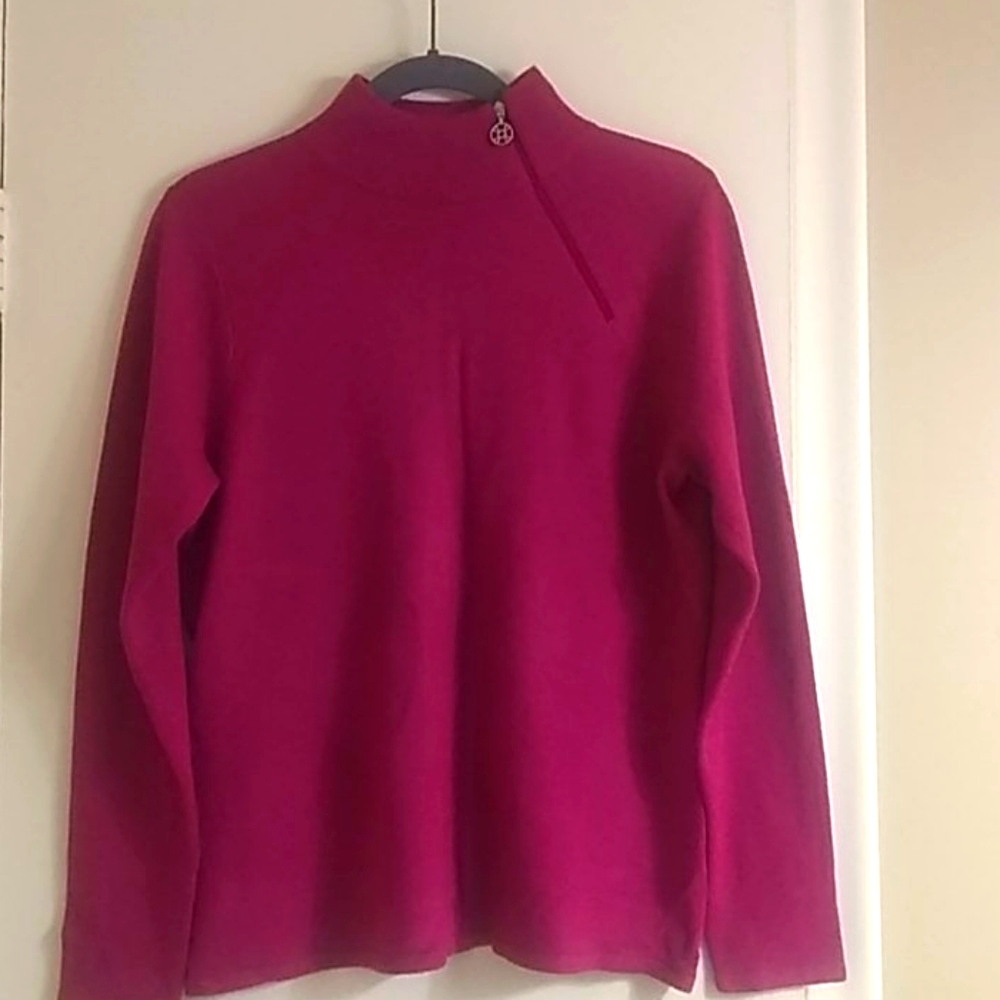 Luxe 360 Long Sleeve Pink Sweater